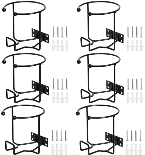 Suwimut 6 Pieces Boat Ring Cup Holder, Metal Ringlike Wall Mounted Metal Cup Drink Holders Install on Walls and Rails, Universal Drink Holders for Boat, Marine, Yacht, RV, Truck, Car, Trailer