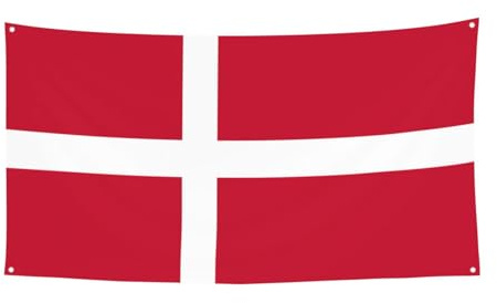 Dänische Flagge Event Kulisse Banner Party Dekoration Perfekt für Partys und Feiern 180 x 90 cm
