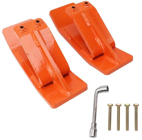 Tractor Bucket Protector Ski Guard Lawn Attachment Steel Double Lock Nut