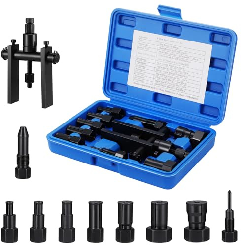 Kinsinder Kit de 10 herramientas de extracción de rodamientos interiores para motocicleta, kit de herramientas de extracción de rodamientos de rueda de 8 a 25 mm, herramienta de extracción de
