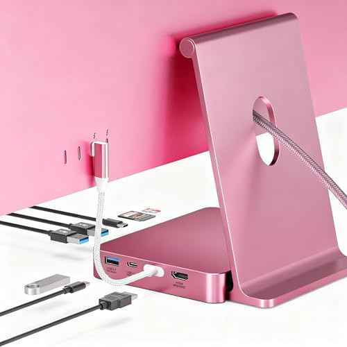 USB C Hub for Mac 24 inch 2021/2023/2024, 7 in 1 iMac USB Hub with USB A/C 3.2 10Gbps, SD/TF, HDMI iMacM1 M3 M4 Dock Accessories