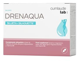 Cumlaude Lab Drenaqua - Complemento Alimenticio Diurético para la Retención de Líquidos - con Té Verde, Prebióticos, Magnesio y Vitamina B6 - 1 Pack ( 30 Cápsulas)