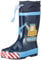 Playshoes Kinder Gummistiefel aus Naturkautschuk, trendige Unisex Regenstiefel mit Reflektoren, Baustelle, 32/33 EU