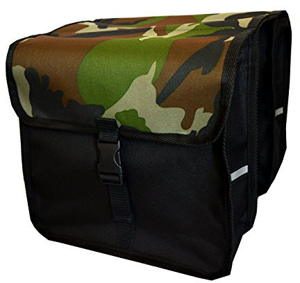 Beluko FAHRRADTASCHE Kinderfahrradtasche Satteltasche 20-26 Gepäckträgetasche Doppel (39. Schwarz Tarn)
