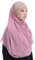 Lina & Lily Damen Hijab Kopftuch aus Chiffon mit Goldenen Pailletten & Glitzer & Perlen (Puderrosa)