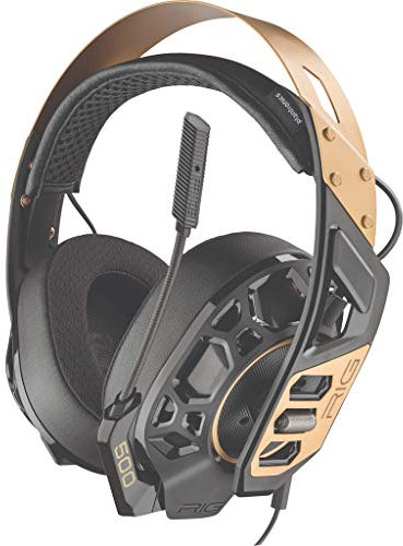 Nacon RIG 500 Pro Atmos, Casque de Jeu, Jack 3,5 mm, pour PC, Or/Noir