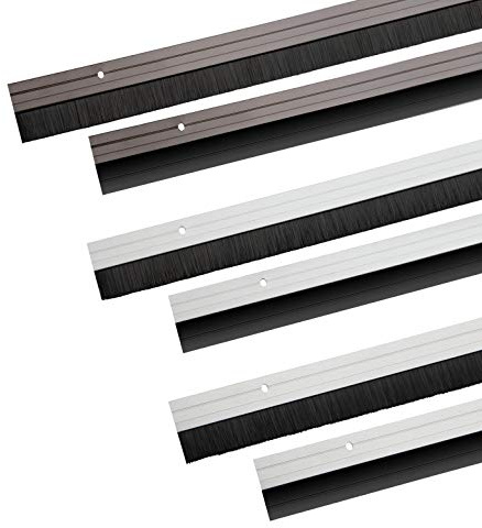 Türbodendichtung Braun aus Aluminium mit Gummidichtung zum Schrauben 100cm