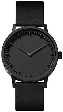 LEFF amsterdam - T32 - Armbanduhr - Schwarzes Gehäuse - Schwarzes Lederarmband - Ø 32mm - Quarzuhrwerk