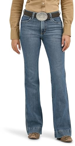 Wrangler Women's Retro High Rise Trouser Jean, Shelby, 31W x 32L
