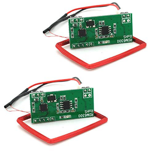 Hailege 2pcs RDM630 125KHZ EM4100 Módulo de lector de tarjetas RFID Salida serie UART