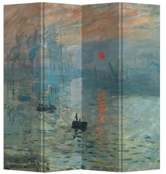 Fine Asianliving Paravent Raumteiler Spanische Wand L160xH180cm Beidseitig Trennwand Room Divider Raumtrenner Bedruckte Canvas Sichtschutz Leinwand Doppelseitig