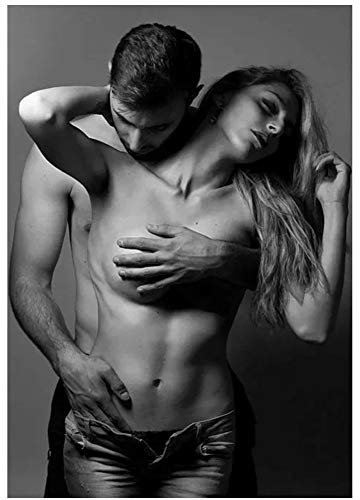 BenaiD DIY 5D Diamant Malerei Full Kit Sexy Schwarz Weißes Paar Voll Crystal Strasssteine Diamond Painting Erwachsene Kinder Kreuzstich Mosaik Leinwand Arts Craft für Home Wand Decor Geschenk 50x70cm