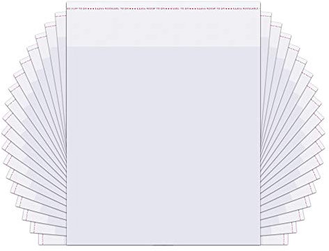 Sachets Cellophane Adhésifs Refermables 200pcs 8x8cm Sacs en Transparents Plastique OPP 50µm Sécurité au contact des aliments pour biscuits de boulangerie Bonbons Cartes savon (15 Tailles au Choix)