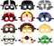 Star Wars Masken, Yoda-Party-Masken für Kinder, 12 Sets Maske und elastisches Seil, Cosplay-Zubehör, Geschenk für Kinder, Jungen, Mädchen
