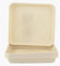 Home Garden Ornaments Soucoupe Pot Fleur 29x29cm Diamètre Beige Lot de 5 - Durable Soucoupe Carrée - Soucoupes pour Pots de Fleurs - Soucoupe Pot de Fleur Interieur (Beige)