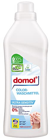 domol Color-Waschmittel Ultra Sensitiv, Vegan, 18 Wäschen, 0% Parfüm
