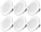 LED Einbaustrahler Ultra flach 6W 230V IP44 Kaltweiß 6er Set Einbauleuchten led Einbautiefe 26mm Mini Slim Decken Spot für Badezimmer Wohnzimmer
