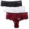 3PCS Schwarz String Tang Damen Slips High Waist Panties Sexy Spitze Schwangerschafts Unterwäsche Frauen Sommer Sexy Slips Hipsters Damen Stretch Weich Slips Unterwàsche Damen Dessous Unterhose