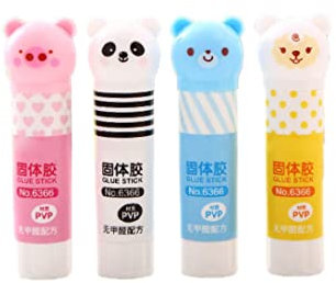BâTon De Colle Dessin Animé Mignon Colle Solide En Plastique Enfants Papeterie Pour Les éColes De Bureau BâTons De Colle Scolaire éTudiants BâTons De Colle Couleurs aléatoires, un paquet