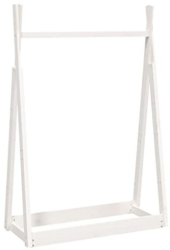 vidaXL Porte-vêtements Blanc 100x45x150 cm Bois de pin Massif