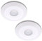ARUM® 2 Détecteur de Mouvement Plafond Infrarouge Intérieur Blanc pour Éclairage - Distance Détection 8 m en Champ Libre - Angle 360° - IP20