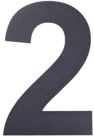 nanlyiau Numeri civici RAL 7016 8in/20.5cm Numero Numero di acciaio Numero civico esterno di acciaio in Solido Acciaio Inossidabile 304,Aspetto Fluttuante (7016 8in2)