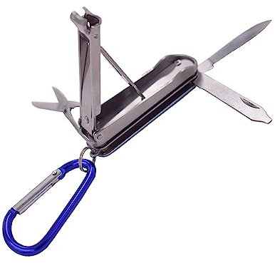 5in1 Multi Tool Nail Clippers,Ultra Slim Foldable Multifunctional Pocket Nail Cutter With Nail File,Nose Hair Scissors,Screwdriver,Key Chain,Portable Mini Multi Nail Clippers for Travel,Hiking,Camping