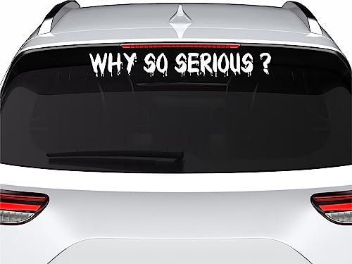 KLEBEKÖNIG Why so Serious Auto Aufkleber Heckscheiben Sticker Tuning Autoaufkleber Jdm