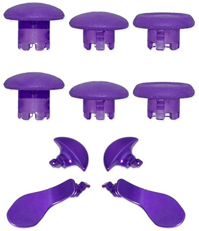 Thumbsticks Paddles Trigger Buttons Replacement for PS5 Edge Controller - Thumb Sticks Back Buttons Accessories for PS5 Edge Controller (10IN1-Purple)