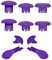 E-MODS GAMING Thumbsticks Paddel Trigger Buttons Ersatz für PS5 Edge Controller – Thumb Sticks Back Buttons Zubehör für PS5 Edge Controller (10IN1-Lila), 10IN1-Purple