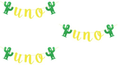 Operitacx 3st Flaggenbanner Mexiko-fiesta-girlande Party-banner Vliesbanner Goldenes Glitzerndes Banner Fiesta Erster Geburtstagsbanner Mexiko-fiesta-banner Baby Kaktus Schmücken