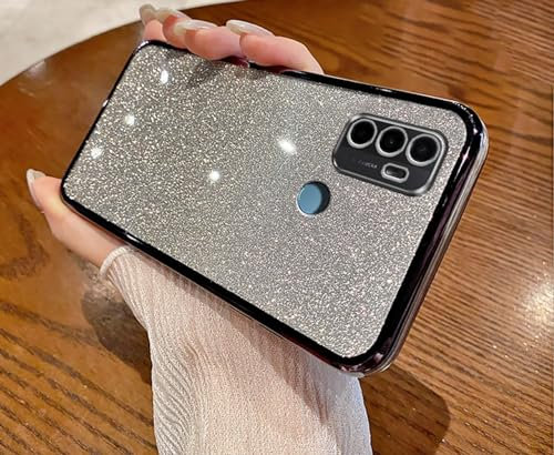 Verlaufsglitzer Elektroplattierte Transparente Hülle Kompatibel mit Oppo A53s 4G/A53 2020 Case TPU Schlankem StoßFestem Handyhülle