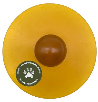Hevea Galaxy Hunde Frisbee & Wurfspielzeug Hund - Naturkautschuk Frisbee Hund Apportierspielzeug - Tragbar und Schwimmt Auf Dem Wasser (Natürlich)