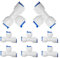 PAROAD 8 PCS T-Stück Steckverbindung Adapter Fitting Push-fit Verbindungsstück, RO Wasserfilter Fitting für Kühlschrankschlauch/Gefrierschrank/Umkehrosmose-Wasserfilter/Wasserrohr (3/8 Zoll(9,53 mm))