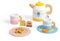 Bigjigs Toys Wooden Tea Set For Two - 10 Piece Children's Teatime Playset (with Kettle, Teabags & Biscuits), Kids Toy Kitchen Accessories, Food Role Play, Gifts For Toddlers, Age 18 Months Old +