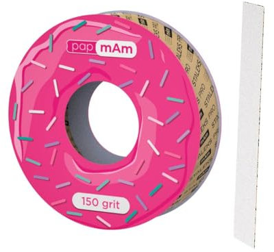 STALEKS PRO BOBBINAIL recambio desechable de lima blanca Papmam Expert para Donut dispensador de lima (Grano 150)