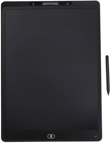 20 Zoll Zeichentablett, Elektronisches Zeichenschreibbrett mit Druckempfindlicher LCD Handschrift, Löschbares Zeichenbrett Zum Malen, Unterrichten (Black)
