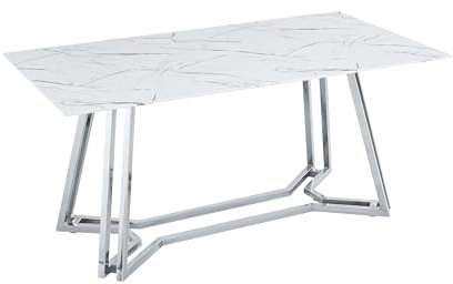 Dynamic24 Esstisch 160x90 cm Esszimmertisch Küchentisch Tisch Glastisch
