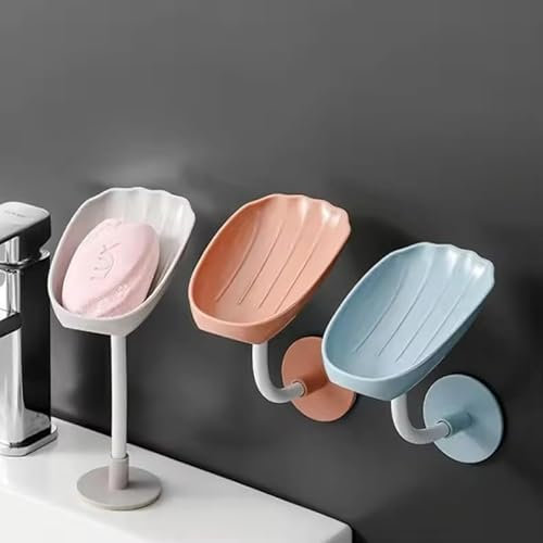 Porte Savon,boîte de Support de vidange de Regina en Forme de Cuir chevelu, Accessoires de Toilette, lessive, Fournitures, Gadgets (Bleu)