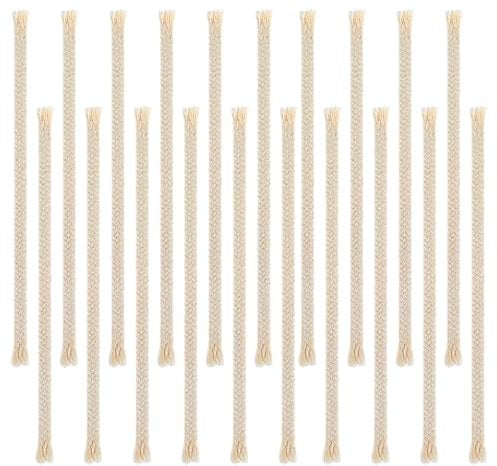 Ersatzdocht für Öllampe, 20 Stück Docht für Öllampen 17 cm x Ø 8 mm Petroleumlampe Baumwoll Docht Kerzendochte Docht Öllampe für DIY Kerzen Handgefertigte Kerzenherstellung Gartenfackel Bambusfackel