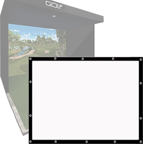 Golf Simulator Impact Screens,4:3 Sim Ball Simulator Impact Display Projection Screen Cloth for Outdoor Indoor Home Golf Training Home Golf Swing Training Home Projection Screen(Color:,Size:92in 4:3)