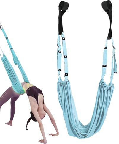 Correa de estiramiento para yoga y fitness - Cuerda de yoga aérea para dolor de espalda | Correa elástica para cintura, espalda y piernas, hamaca, columpio, correa elástica para gimnasia, danza aérea