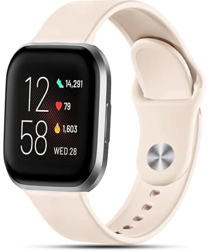 VELULYX Silikonarmband kompatibel mit Fitbit Versa 2/Fitbit Versa/Fitbit Versa Lite, Sportarmband für Herren Damen