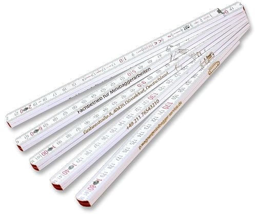 Personalisierter Zollstock aus Holz mit Logo und Text Ihrer Wahl – 2m lang – Ihre Visitenkarte – Geschenk