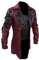 OULIWANGLUO Herren Mid Lang Slim Fit Ledermantel Einfarbig Elegant Lederjacke Leather Jacket Windbreaker für Herbst Winter (Rot,3XL)