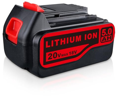 LB2X4020 20V 5.0Ah Compatibile con Black and Decker 20V Batteria di ricambio per Black and Decker Batteria agli ioni di litio LBXR2020 LB2X4020-OPE LBXR20-OPE LBX4020 per utensili elettrici senza fili