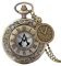 VDLLQYN, 1 Pc Antique Creux Assassin 's Creed Cadran Steampunk Chiffres Romains Collier Pendentif-,Montres de Poche