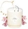 MY JOLIE CANDLE - Bougie bijou parfumée Fleur de Cerisier - Bracelet surprise Doré - Cadeau parfait pour Noël et anniversaire - Cire à base végétale - Made in France