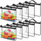 10 Pcs Large Toy Storage Bags, PVC Clear Storage Bags with Black Frame, Organizing Bags with Portable Handheld, Waterproof Zip Bags for Toys, Board Games Clay and Building Blocks