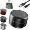 Buzzgo Echo Speaker, Mini Buzzgo Speaker Bone Conduction, Compact Speakers with Enhanced Bass, Pocket-Sized with USB-C Charging, Button Control, Unique Adhesive Design, For Smooth Surface (Black)